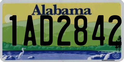 AL license plate 1AD2842
