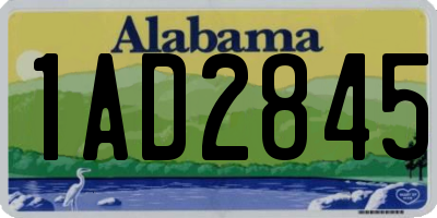 AL license plate 1AD2845