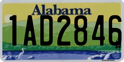 AL license plate 1AD2846