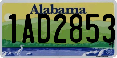 AL license plate 1AD2853