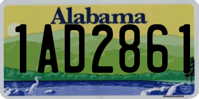 AL license plate 1AD2861