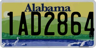 AL license plate 1AD2864