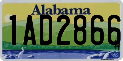 AL license plate 1AD2866