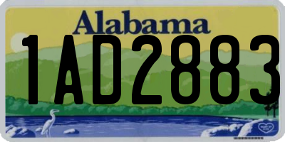 AL license plate 1AD2883