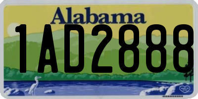 AL license plate 1AD2888