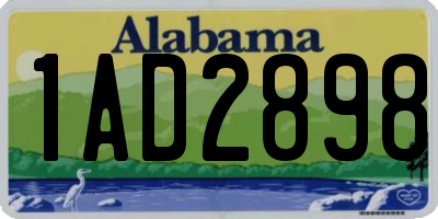 AL license plate 1AD2898