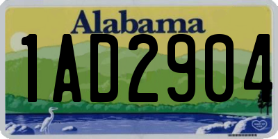AL license plate 1AD2904