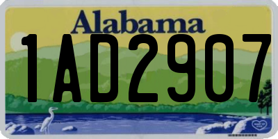 AL license plate 1AD2907