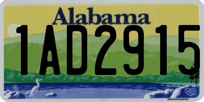 AL license plate 1AD2915