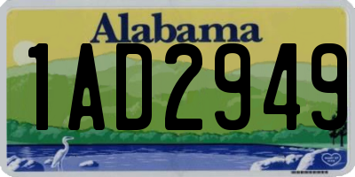 AL license plate 1AD2949