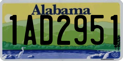 AL license plate 1AD2951