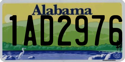 AL license plate 1AD2976