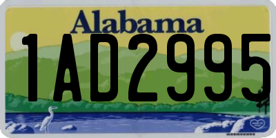 AL license plate 1AD2995