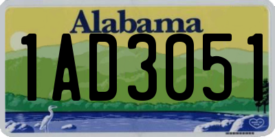 AL license plate 1AD3051