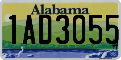 AL license plate 1AD3055
