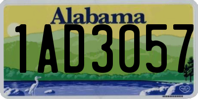AL license plate 1AD3057
