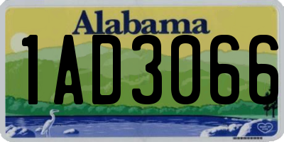 AL license plate 1AD3066