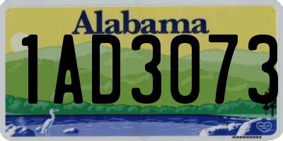 AL license plate 1AD3073