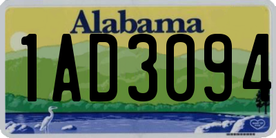 AL license plate 1AD3094