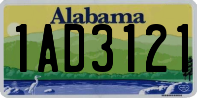 AL license plate 1AD3121