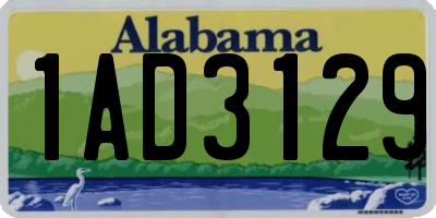 AL license plate 1AD3129