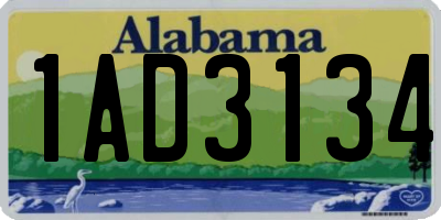 AL license plate 1AD3134
