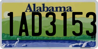 AL license plate 1AD3153