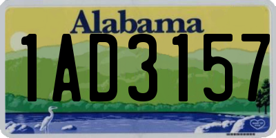 AL license plate 1AD3157