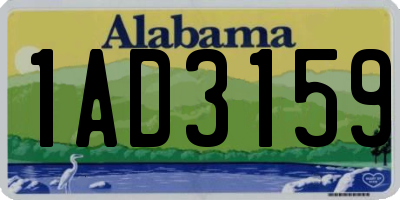 AL license plate 1AD3159