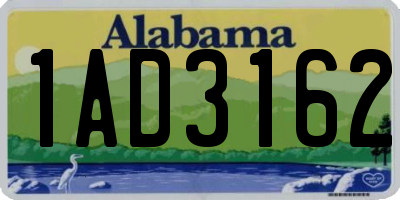 AL license plate 1AD3162