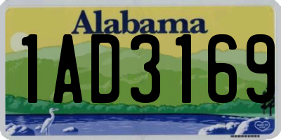 AL license plate 1AD3169