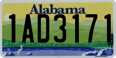 AL license plate 1AD3171