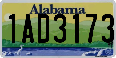 AL license plate 1AD3173