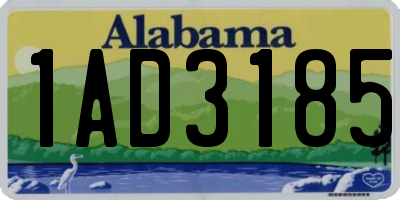 AL license plate 1AD3185