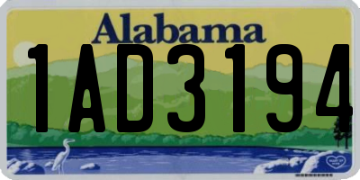 AL license plate 1AD3194
