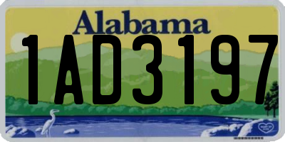 AL license plate 1AD3197