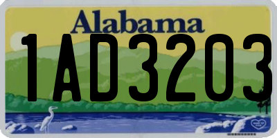 AL license plate 1AD3203