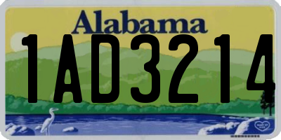AL license plate 1AD3214