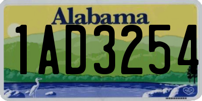 AL license plate 1AD3254