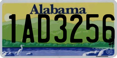 AL license plate 1AD3256
