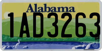 AL license plate 1AD3263