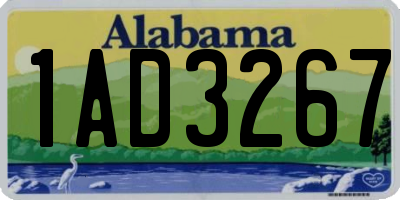 AL license plate 1AD3267