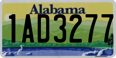 AL license plate 1AD3277