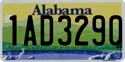 AL license plate 1AD3290