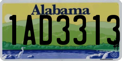AL license plate 1AD3313