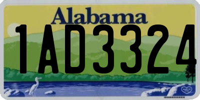 AL license plate 1AD3324