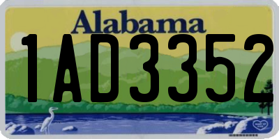 AL license plate 1AD3352