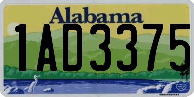 AL license plate 1AD3375