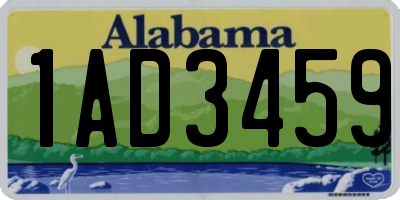 AL license plate 1AD3459