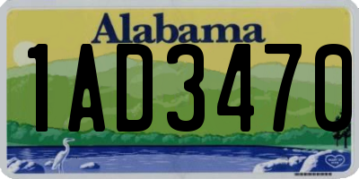 AL license plate 1AD3470